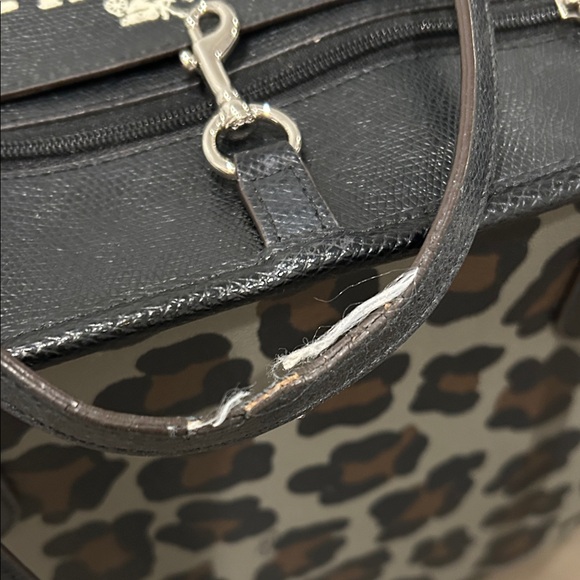 Coach Leopard Print Tote in Black and Brown - Picture 4 of 11